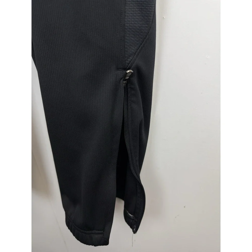 Under Armour Pants Women's M Tapered‎ Athletic Track Joggers Zip Ankles Black